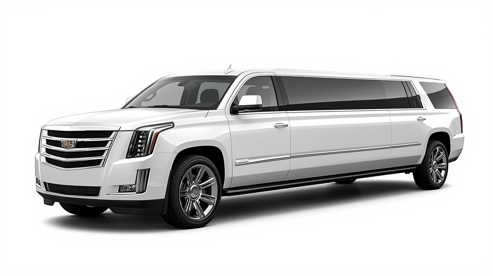 18 Passenger White Escalade Stretch Limo in Long Island, NY